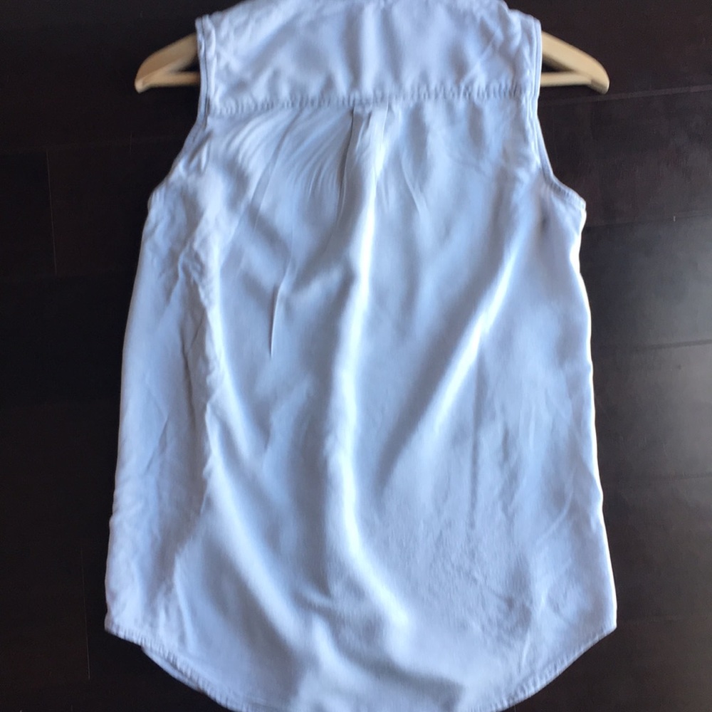 Soft Chambray Sleeveless Button Down - image 4